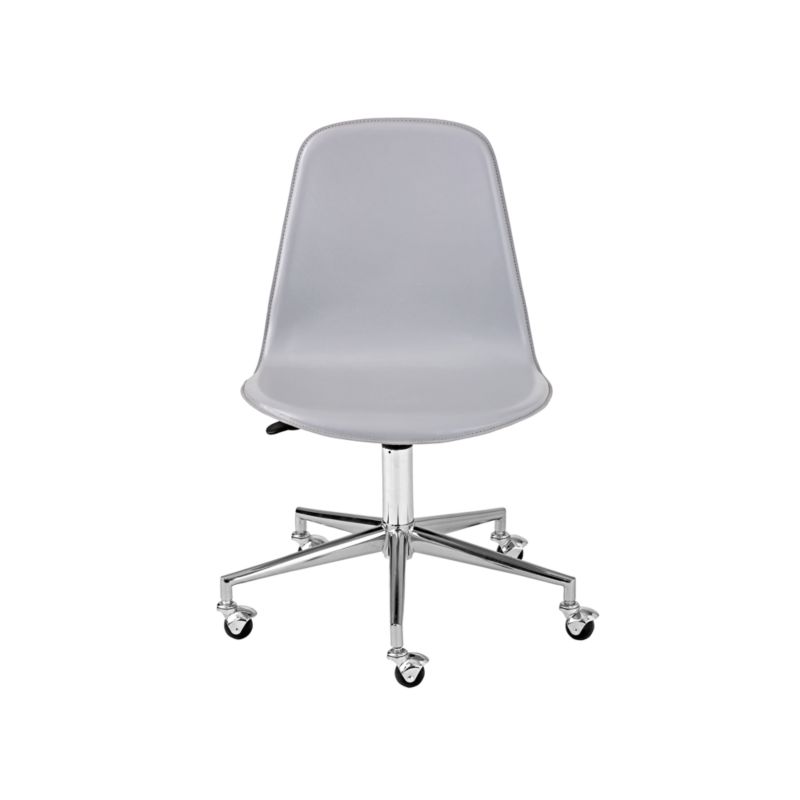 Class Act Light Grey & Silver Kids Desk Chair