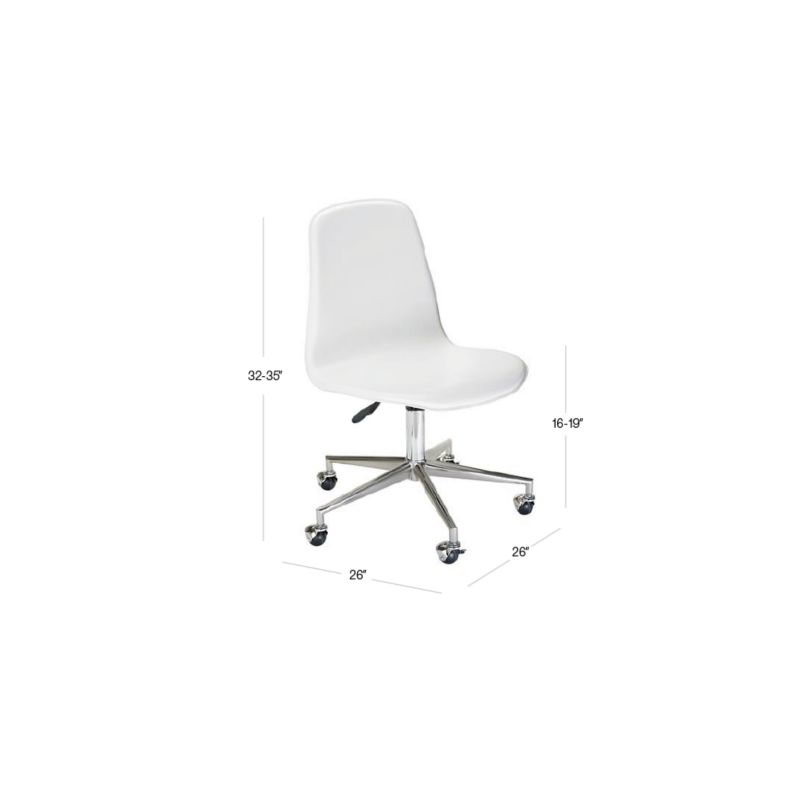 View Class Act White & Silver Kids Desk Chair - image 3 of 14