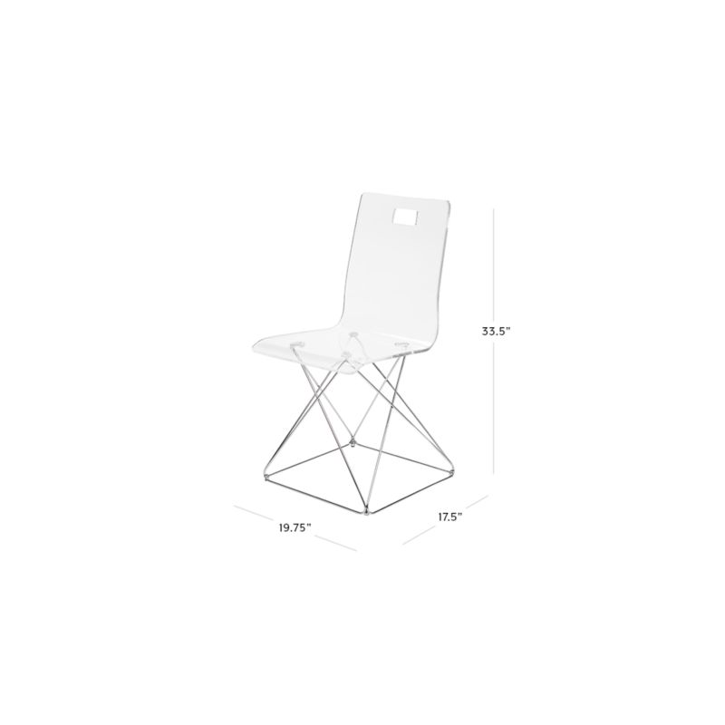 View Now You See It Acrylic Kids Desk Chair with Silver Base - image 3 of 17