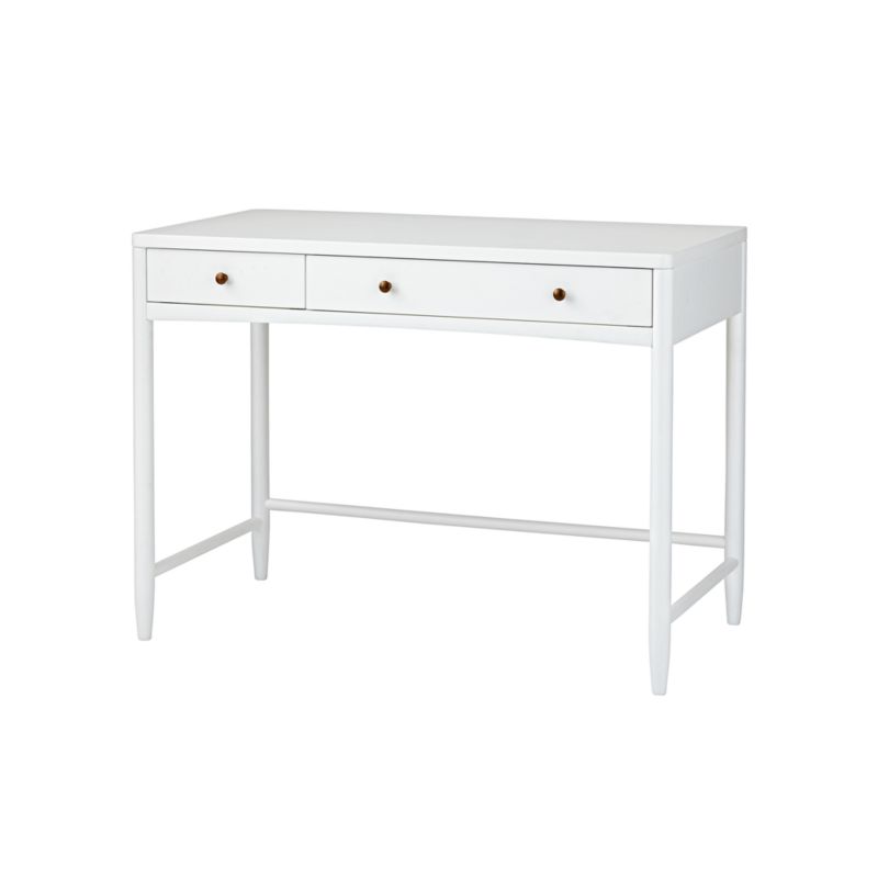 Hampshire White Wood Kids 2-Drawer Desk + Reviews | Crate & Kids