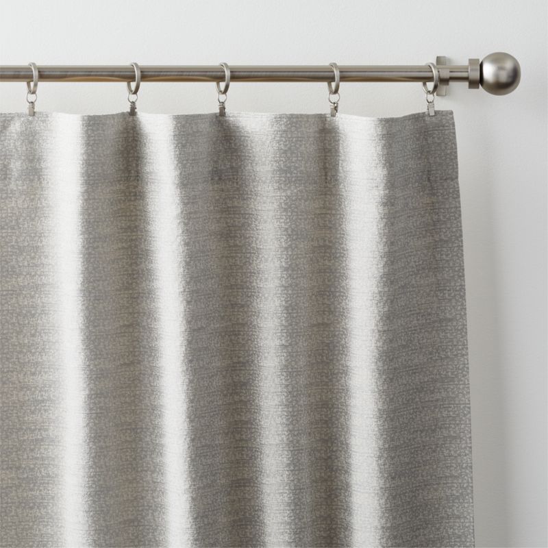 Desmond Cotton Pebble Grey Window Curtain Panel with Lining 52"x120" - image 3 of 7