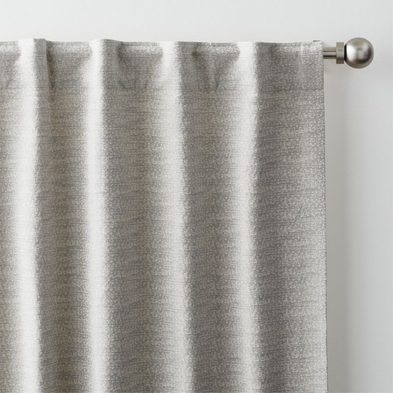 Desmond Cotton Pebble Grey Window Curtain Panel with Lining 52"x120" - image 2 of 7