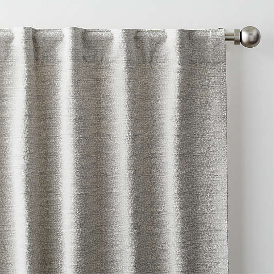 Desmond Cotton Pebble Grey Window Curtain Panel with Lining