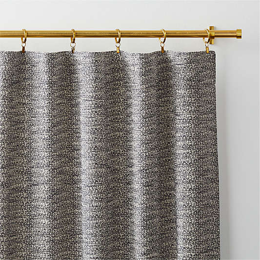 Desmond Cotton Storm Grey Window Curtain Panel with Lining 52"x96"