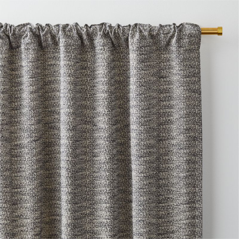 Desmond Cotton Storm Grey Window Curtain Panel with Lining 52"x96" - image 4 of 7