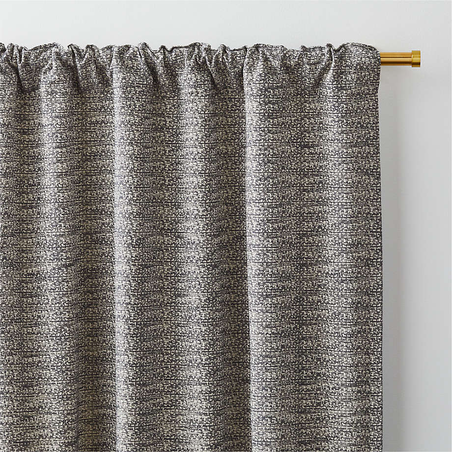 Desmond Cotton Storm Grey Window Curtain Panel with Lining 52"x120"