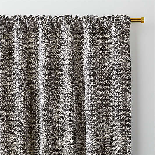 Desmond Cotton Storm Grey Window Curtain Panel with Lining 52"x96"