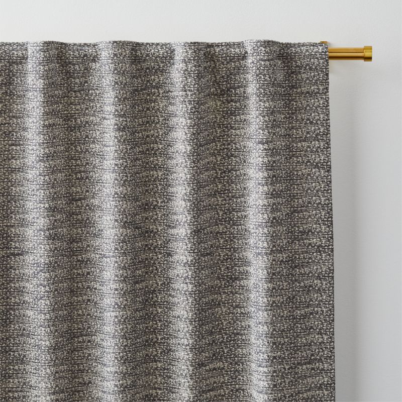 Desmond Cotton Storm Grey Window Curtain Panel with Lining 52"x96" - image 2 of 7