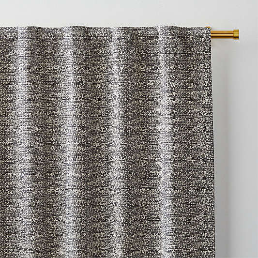 Desmond Cotton Storm Grey Window Curtain Panel with Lining 52"x96"