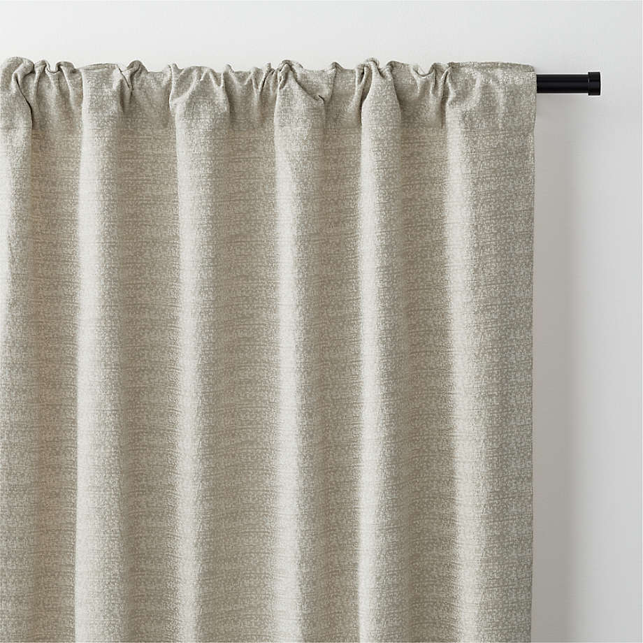 Desmond Cotton Warm Beige Window Curtain Panel with Lining 52"x108"