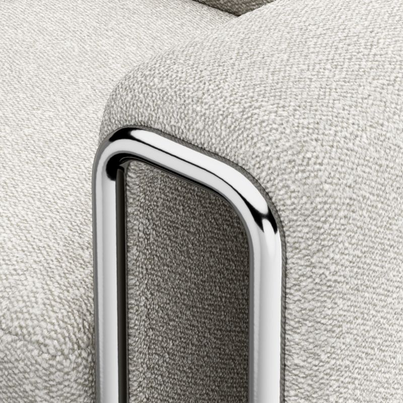 Dessau Boucle Accent Chair with Chrome Frame - image 7 of 11