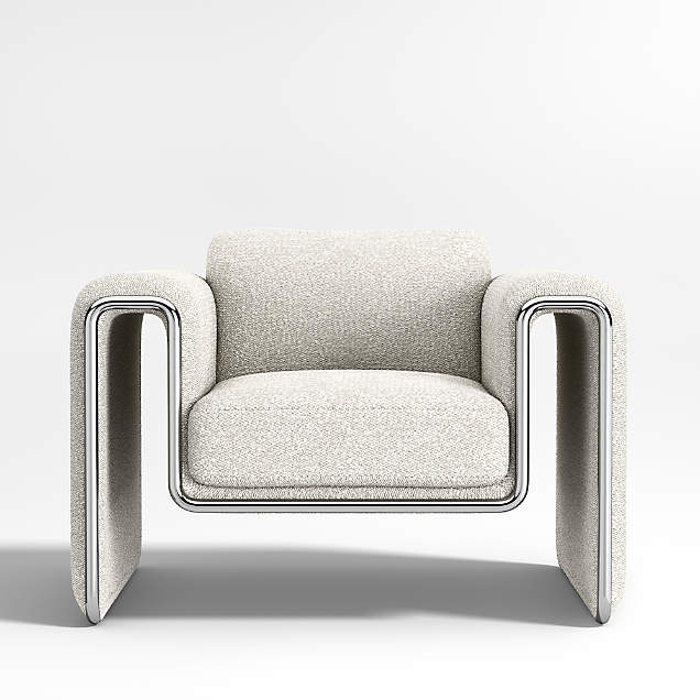 Sculpt Velvet Accent Chair Crate & Barrel Canada