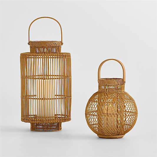 Devonport Large Woven Tall Lantern 18.5"