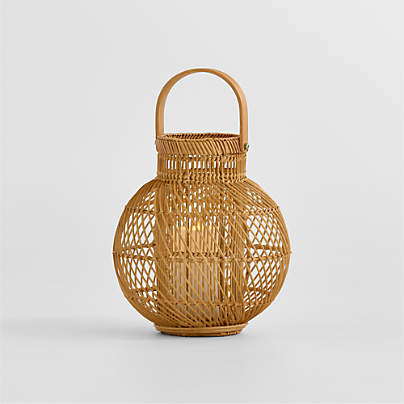 Devonport Small Woven Round Lantern 12"