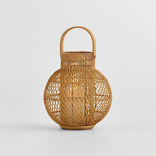 Devonport Small Woven Round Lantern 12"