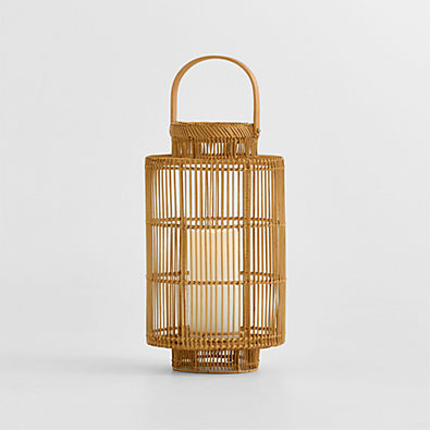 View Devonport Large Woven Tall Lantern 18.5" details