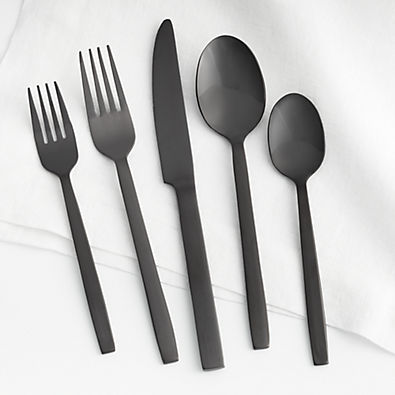 View Dex Black 20-Piece Flatware Set details