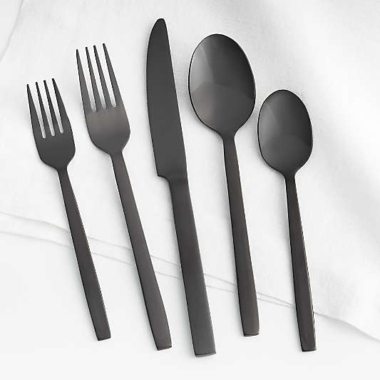 Dex Black 20-Piece Flatware Set