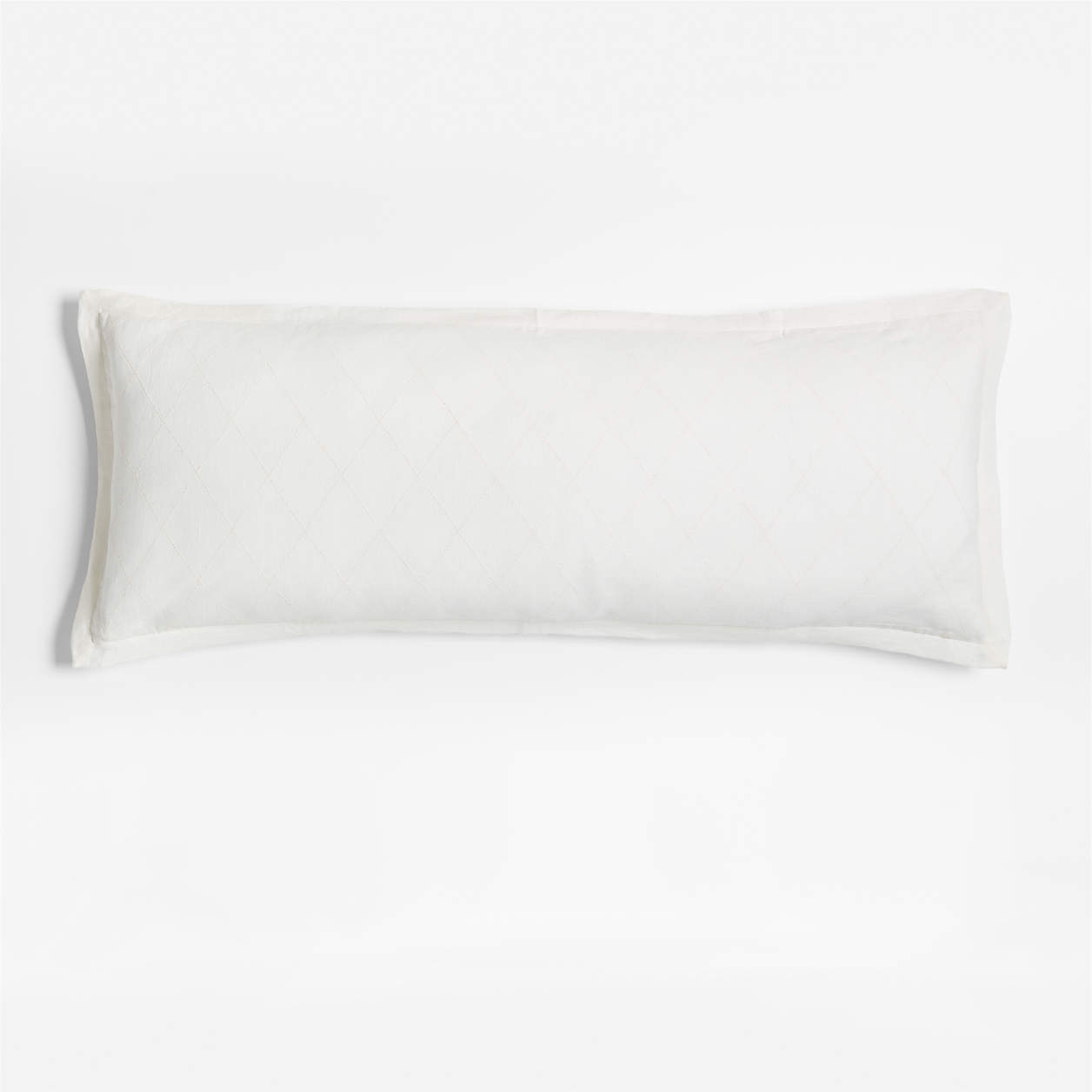 54"x20" Diamond Linen White Body Pillow Cover by Jake Arnold + Reviews