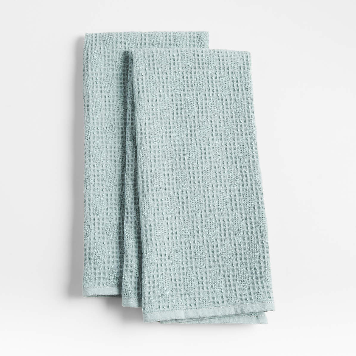 Diamond Piqué Blue Mist Tea Kitchen Dish Towels, Set of 2 +