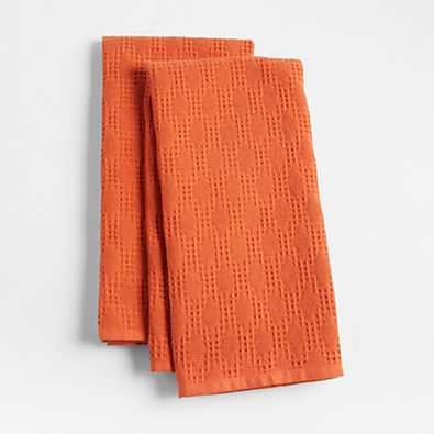 View Diamond Piqué Sienna Dish Towels, Set of 2 details