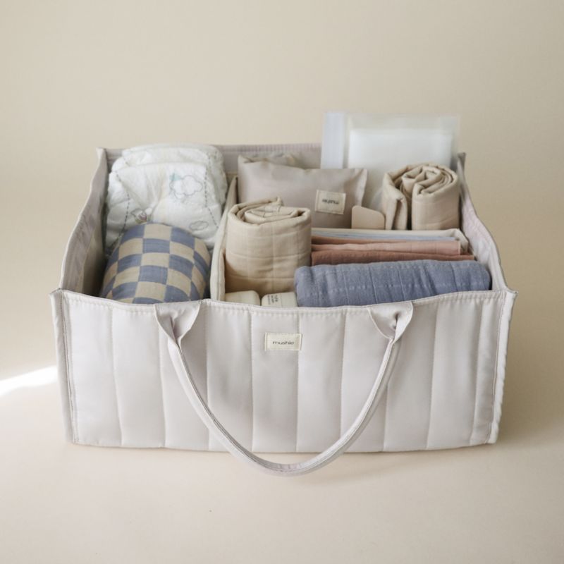 Mushie Diaper Caddy in Ivory - image 1 of 2