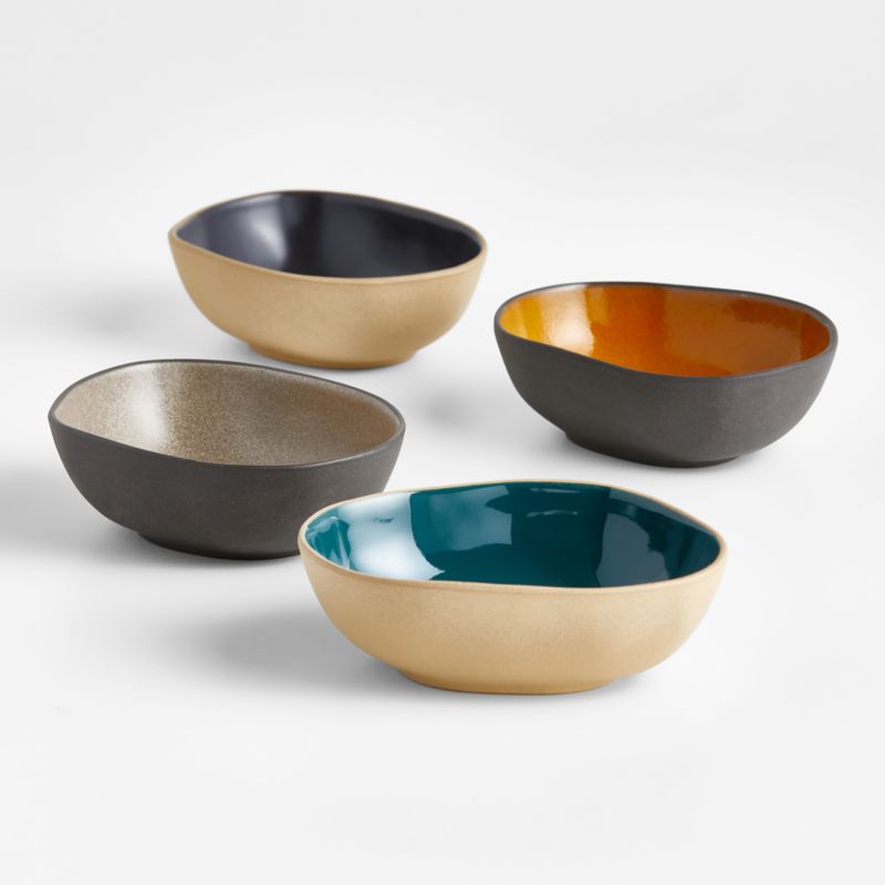 Didi Recycled Clay Mini Bowls, Set of 4 by Eric Adjepong | Crate & Barrel