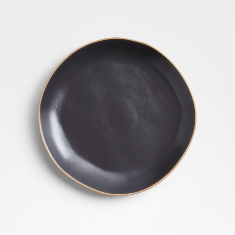 Didi Charcoal Grey Recycled Clay Salad Plate by Eric Adjepong