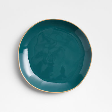 View Didi Teal Recycled Clay Salad Plate by Eric Adjepong details