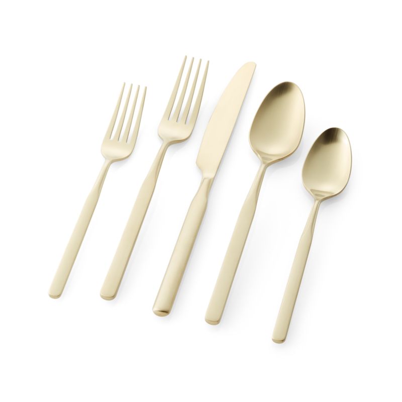 Mercer Champagne Flatware 5-Piece Place Setting - image 13 of 18