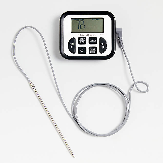 AllClad Oven Probe Instant Read Digital Meat Thermometer Crate & Barrel