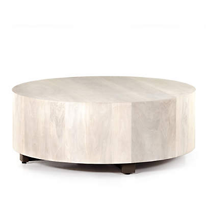 Dillon Ashen Walnut Wood 40" Round Coffee Table