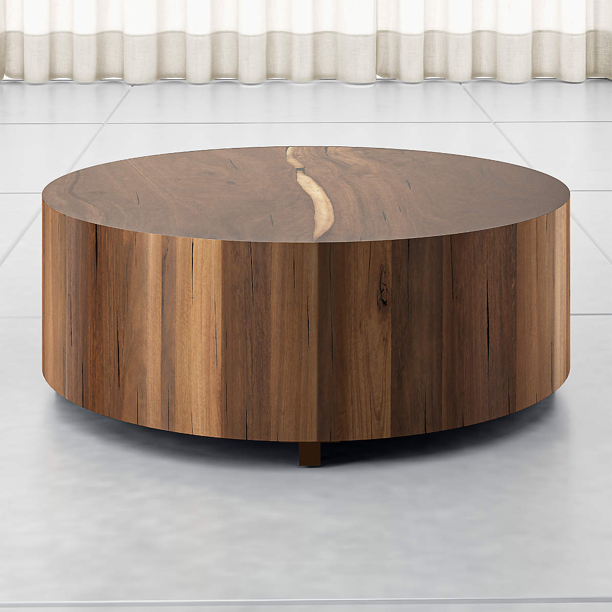 Dillon Natural Yukas Round Wood Coffee Table Reviews Crate And Barrel
