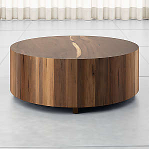 Modern Coffee Tables Crate And Barrel, Contemporary Round Wooden Coffee Tables