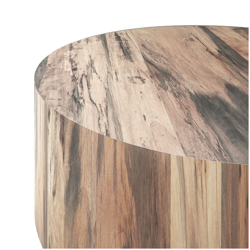 Dillon Spalted Primavera Wood 40" Round Coffee Table - image 8 of 15