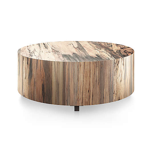 Dillon Spalted Primavera Wood 40" Round Coffee Table