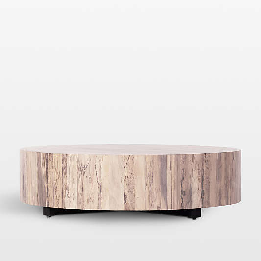 Dillon Ashen Walnut Wood 55" Round Coffee Table