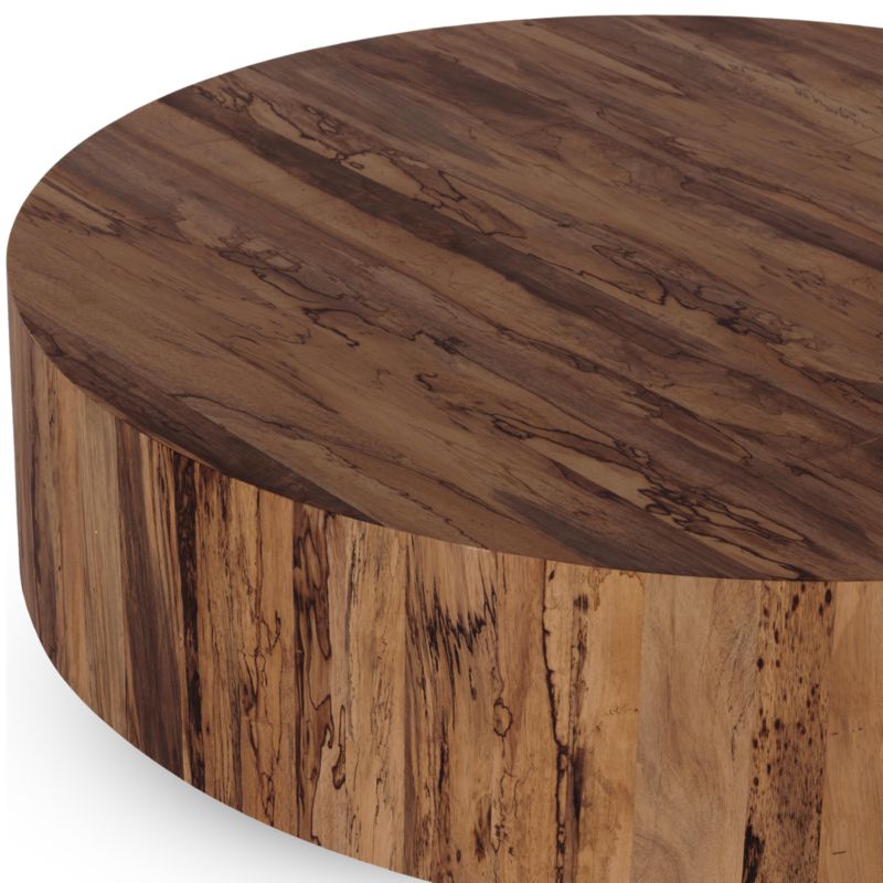 Dillon Natural Yukas Wood 55" Round Coffee Table