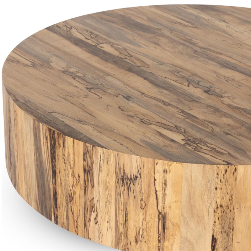 Dillon Spalted Primavera Wood 55" Round Coffee Table