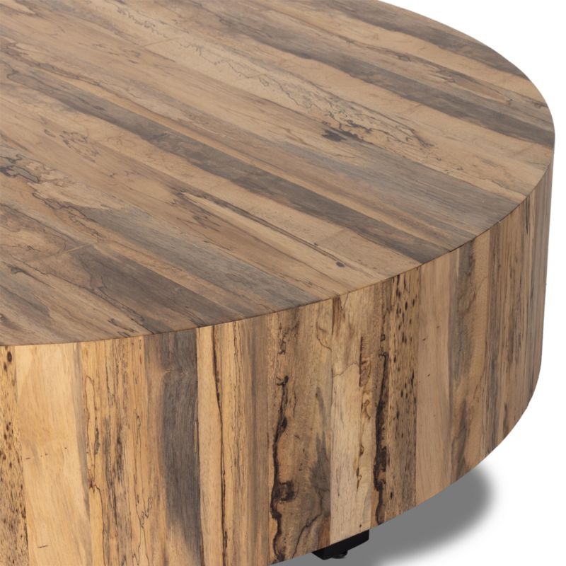 Dillon Spalted Primavera Wood 55" Round Coffee Table