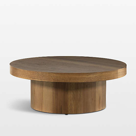 Dillon Natural Yukas Wood 40" Round Pedestal Coffee Table