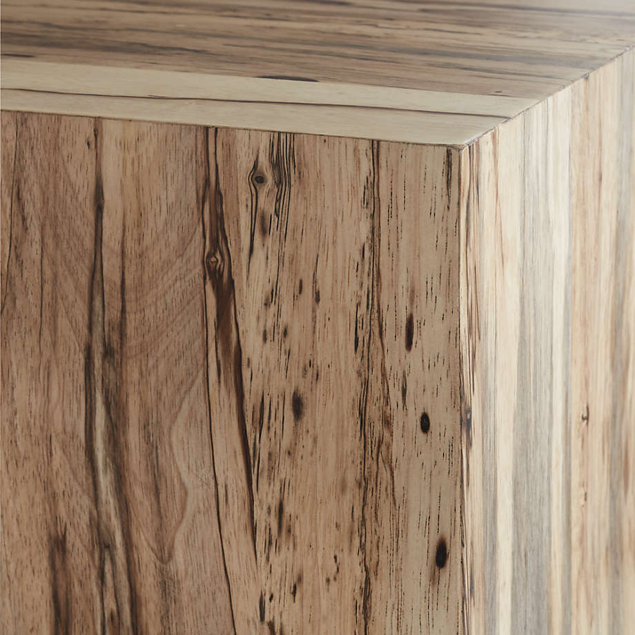 Crate&Barrel Dillon Spalted Primavera Wood Rectangular Coffee Table