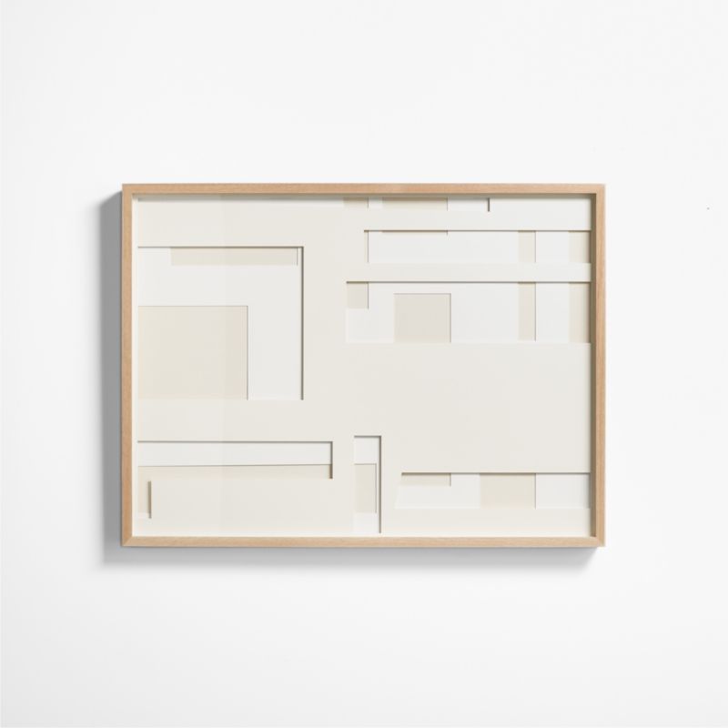'Dimension I' Framed Hand-Cut Paper Wall Art 30