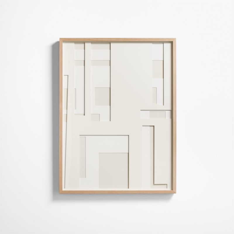 'Dimension I' Framed Hand-Cut Paper Wall Art 30