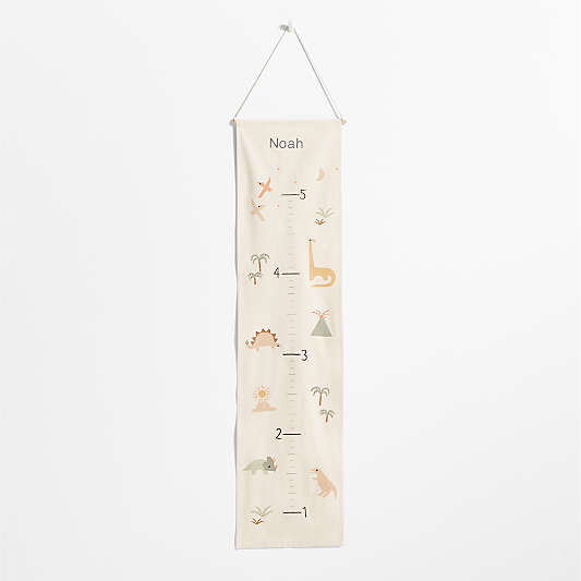 Dinosaur Canvas Personalized Kids Growth Chart