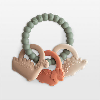 View Mushie Dino Silicone Baby Teething Ring details