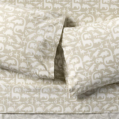 Stay Cool Dino 100% Organic Cotton Kids Queen Sheet Set