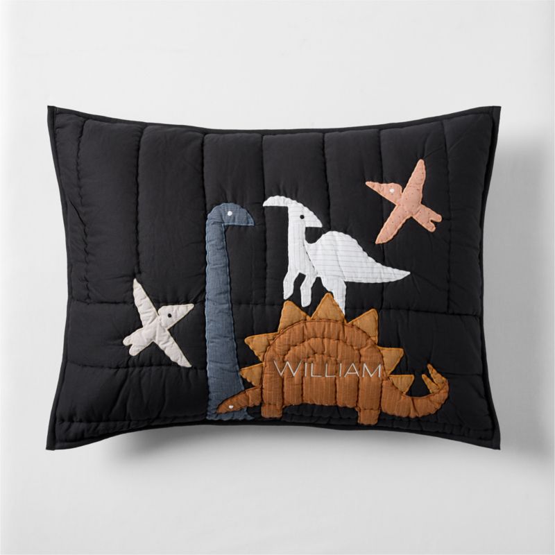 Dino Tower Embroidered Cotton Kids Pillow Sham - image 5 of 7