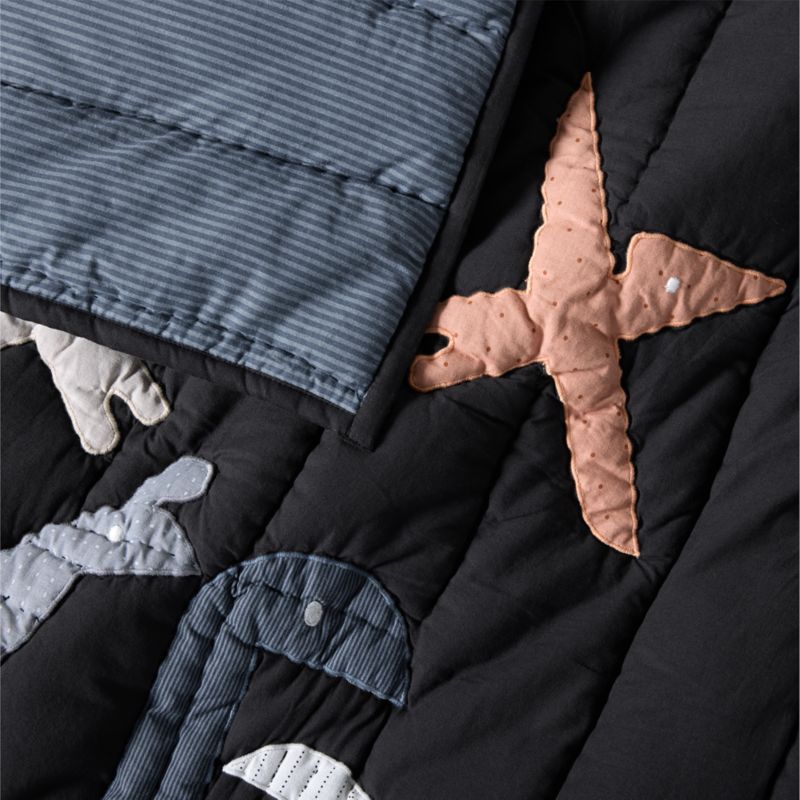 Dino Tower Embroidered Cotton Kids Twin Quilt - image 8 of 12