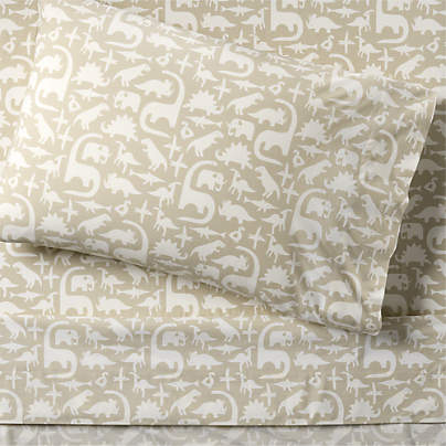Stay Cool Dino 100% Organic Cotton Kids Twin Sheet Set